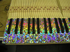 kaleidoscope naturals colored piano keytops