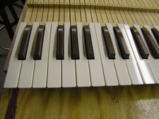 Church organ keyboard, ivory naturals, rosewood sharps