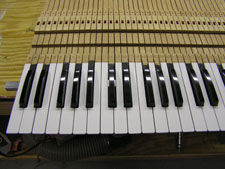 Church organ keyboard, ivory naturals, ebony sharps